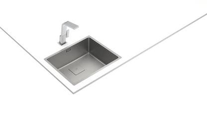 Chiuvetă din inox cu finisaj satinat FLEXLINEA RS15 50.40, tratament Fortinox ultra rezistent şi cuvă de 200 mm