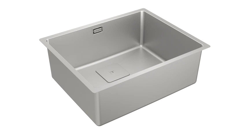 Chiuvetă din inox cu finisaj satinat FLEXLINEA RS15 50.40, tratament Fortinox ultra rezistent şi cuvă de 200 mm