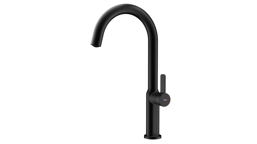 Baterie de bucătărie monocomandă OVAL 915 BK