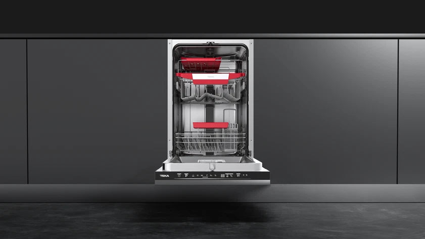 Mașină de spălat vase complet încorporabilă DFI 44850, 45 cm, ușă glisantă si capacitate de 10 seturi