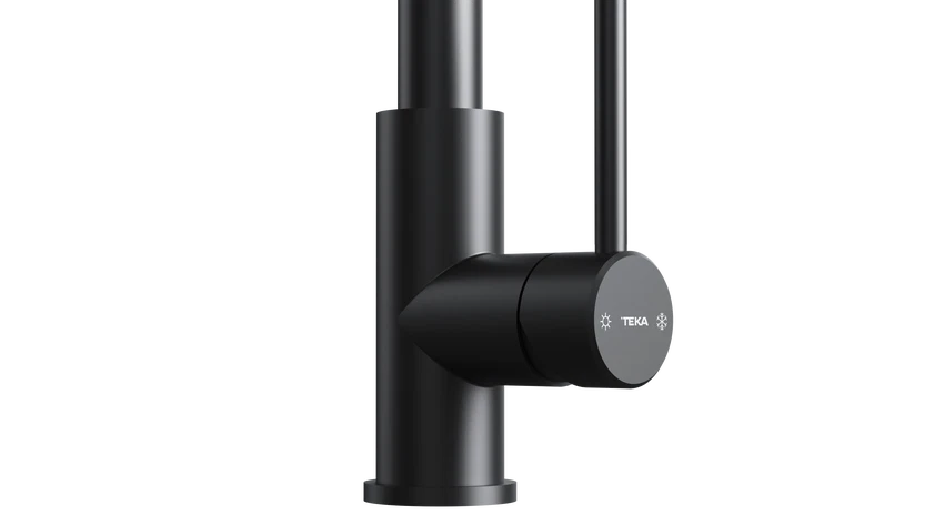 Baterie de bucătărie ecologică UNI 9331 BK, cu monocomandă și extractibilă pentru gura de scurgere înaltă