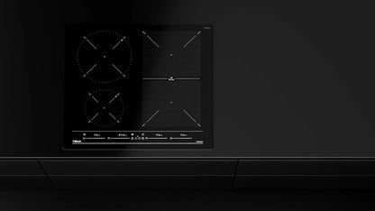Plită electrică cu inducţie IZF 64600 BK MSP, cu MultiSlider Touch Control, 4 zone de preparare (4 + 2 zone FLEX) şi funcţii speciale, 60 cm