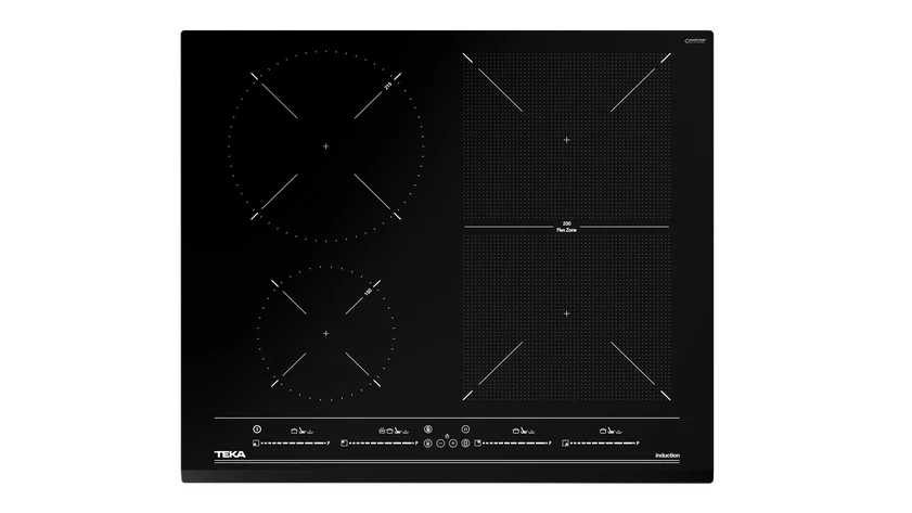 Plită electrică cu inducţie IZF 64600 BK MSP, cu MultiSlider Touch Control, 4 zone de preparare (4 + 2 zone FLEX) şi funcţii speciale, 60 cm
