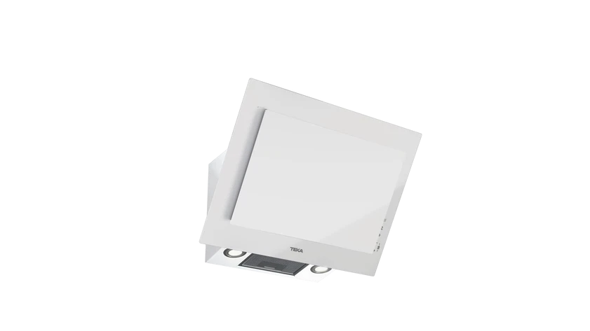 Hota cu design vertical, DVT 68660 TBS WH, 60 cm, sistem de extractie dual