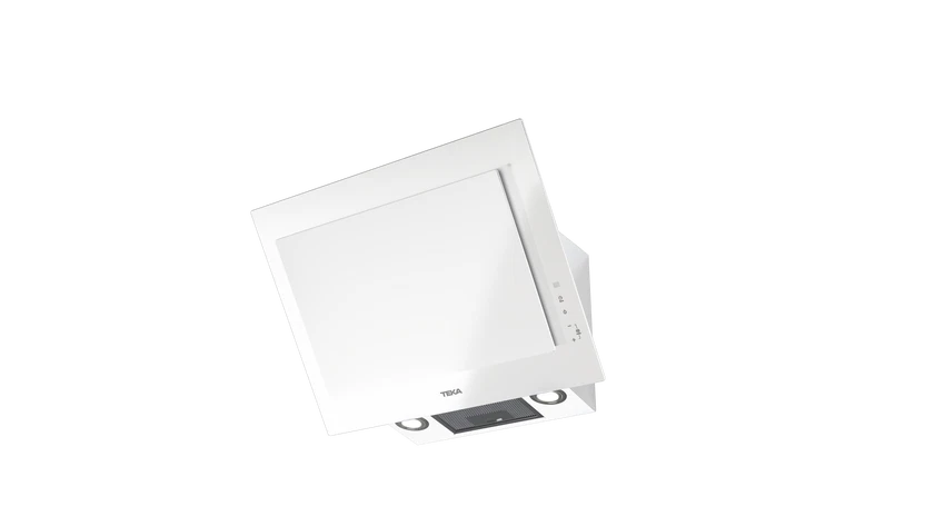 Hota cu design vertical, DVT 68660 TBS WH, 60 cm, sistem de extractie dual