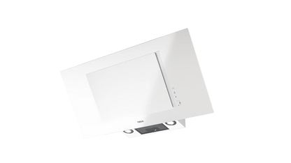 Hota cu design vertical, DVT 98660 TBS WH, 90 cm, sistem de extractie dual