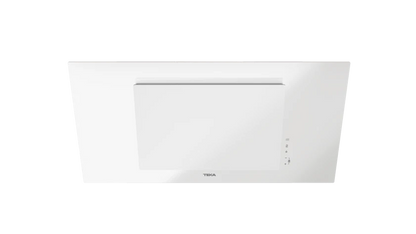 Hota cu design vertical, DVT 98660 TBS WH, 90 cm, sistem de extractie dual