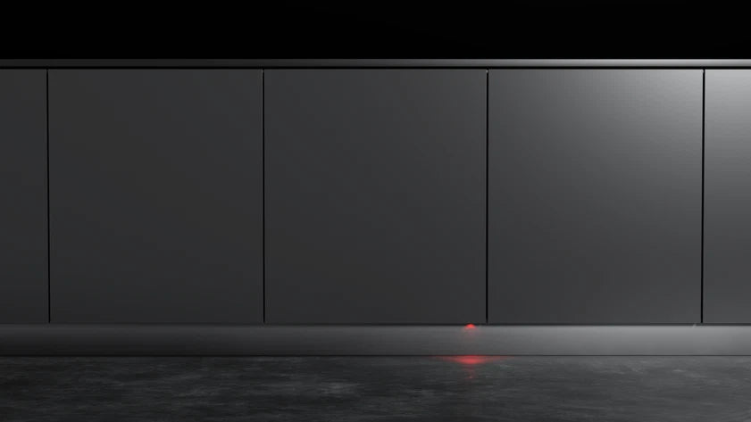 Mașină de spălat vase complet încorporabilă DFI 76950, cu funcţie antibacteriană IonClean, compartiment superior semi-ajustabil pe înălţime şi sistem automat de deschidere,