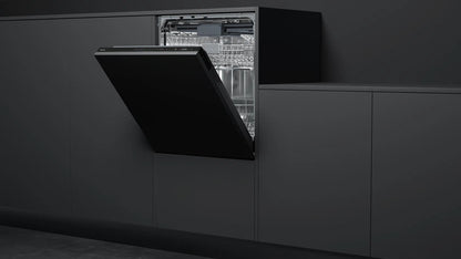 Mașină de spălat vase complet încorporabilă DFI 76950, cu funcţie antibacteriană IonClean, compartiment superior semi-ajustabil pe înălţime şi sistem automat de deschidere,