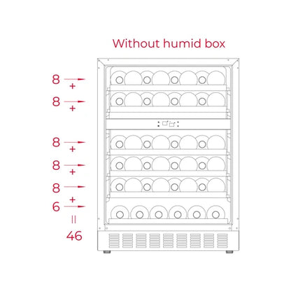 Refrigerator de vinuri free-standing RVU 20046, panou de control electronic, capacitate 46 sticle