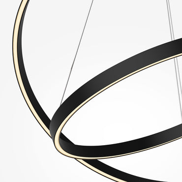 Lustra Maytoni Rim,LED ,2 cercuri,black, MOD058PL-L74BK