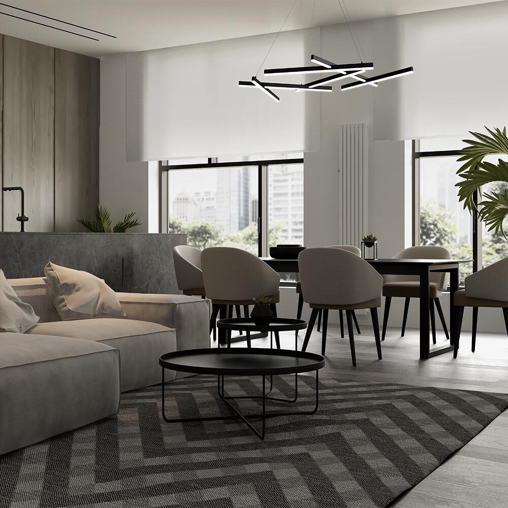 Lustra Maytoni Line,  black,  MOD016PL-L75B