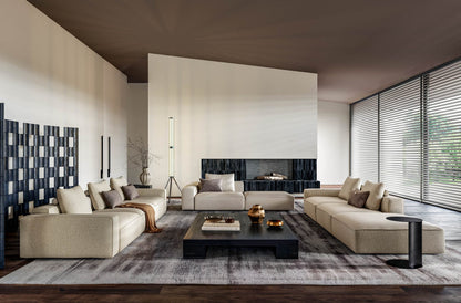 Canapea ADAM,material CARDIFF 018,parte cu 3 locuri si sezlong