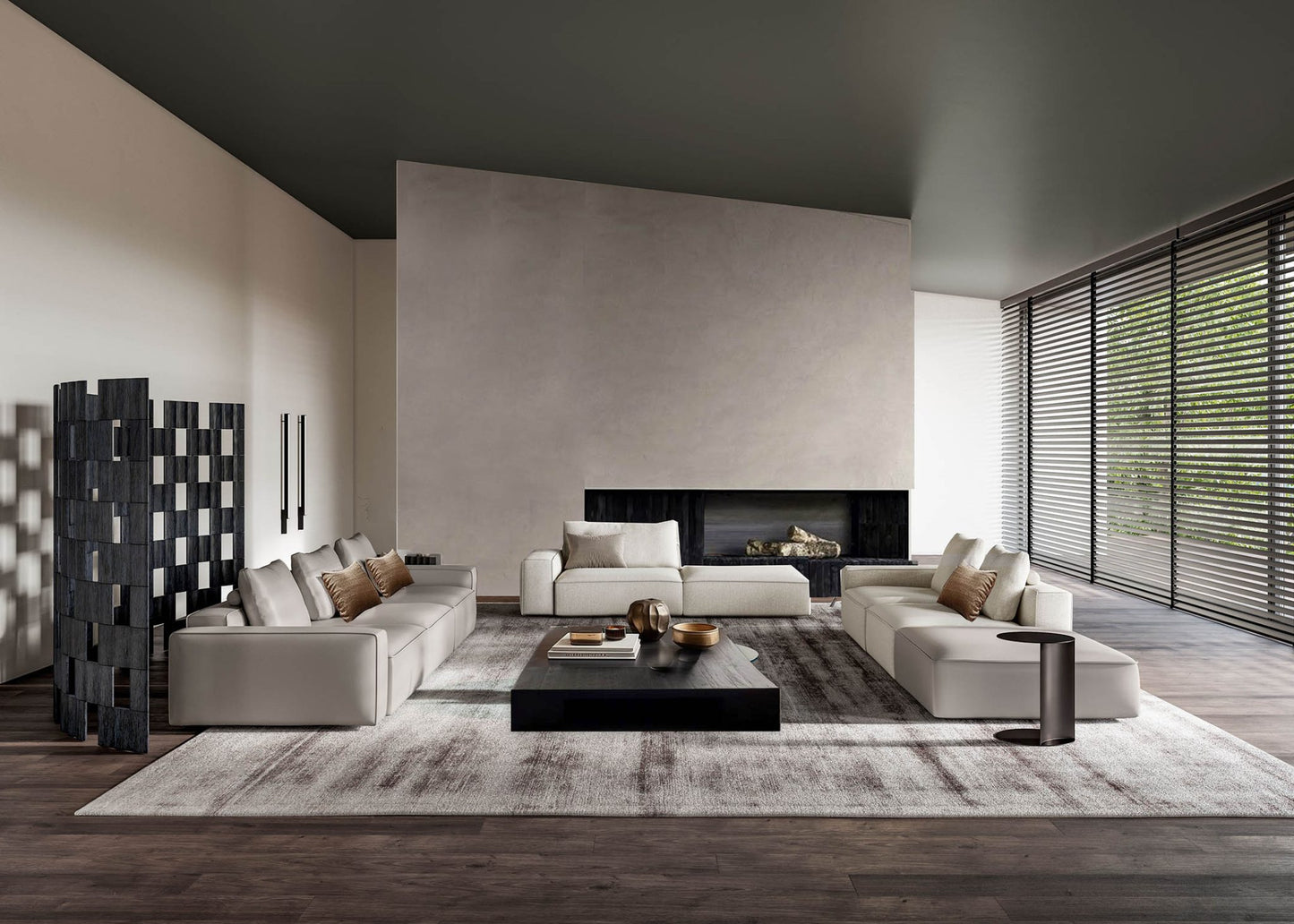 Canapea ADAM,material CARDIFF 018,parte cu 3 locuri si sezlong