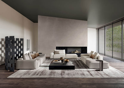 Canapea ADAM,material CARDIFF 018,parte cu 3 locuri si sezlong