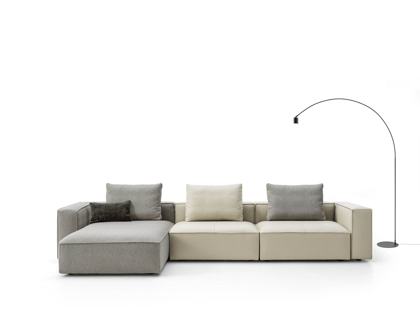 Canapea ADAM,material CARDIFF 018,parte cu 3 locuri si sezlong