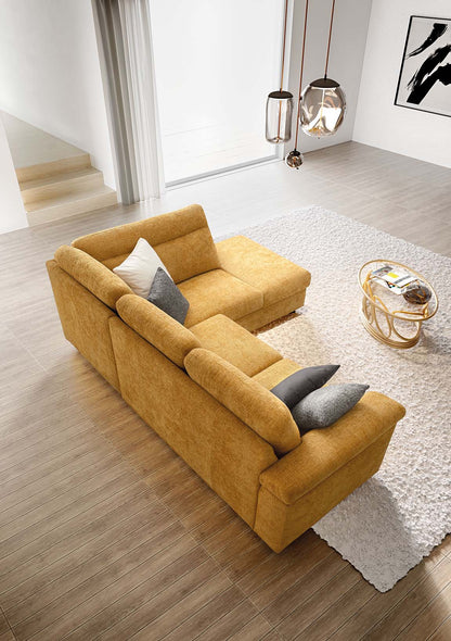 Canapea BELLARGO,material CARACAS 011,parte fixa cu 3 locuri si sezlong