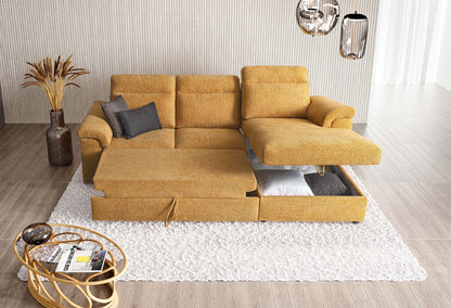 Canapea BELLARGO,material CARACAS 011,parte fixa cu 3 locuri si sezlong