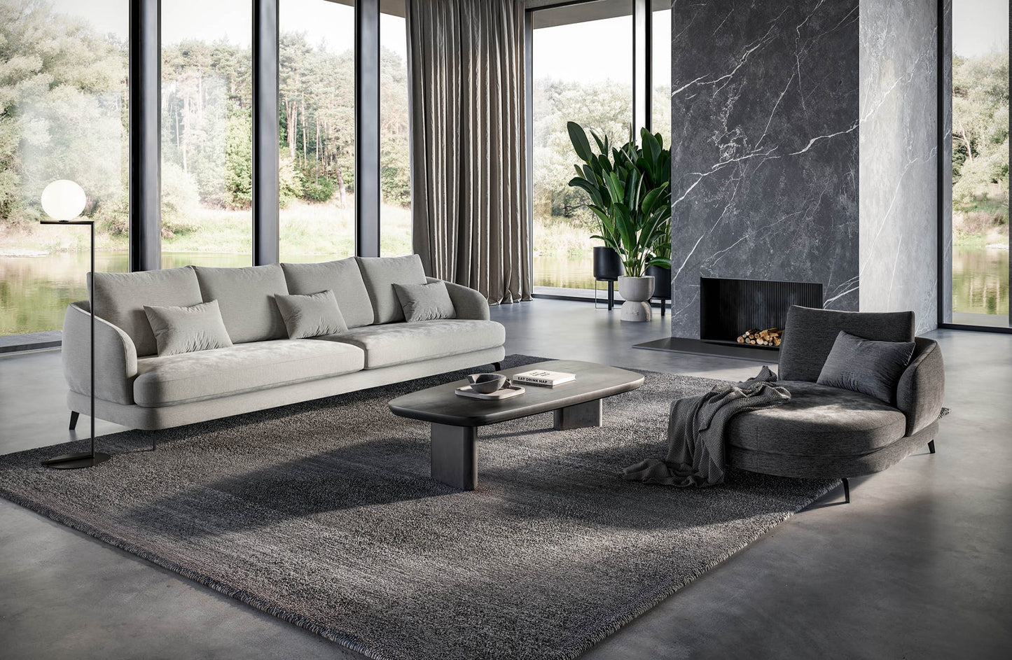 Canapea JAND,material DISCO 033,parte fixa cu 4 locuri