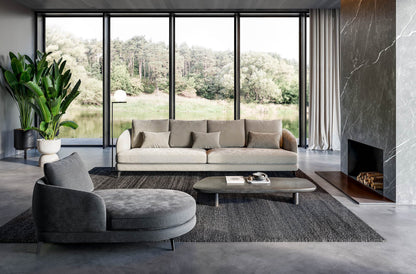 Canapea JAND,material DISCO 033,parte fixa cu 4 locuri