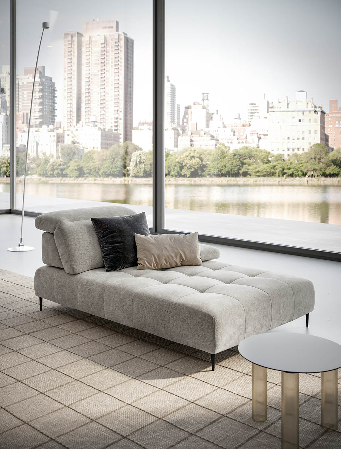 Canapea JOPLIN, material CEDRIC 054 cu 3 sezuturi fixe