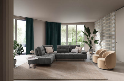 Canapea JOPLIN, material CEDRIC 054 cu 3 sezuturi fixe