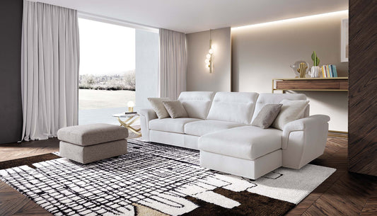 Canape KALLIMA,material CARACAS 003,parte fixa cu 3 locuri si sezlong fix