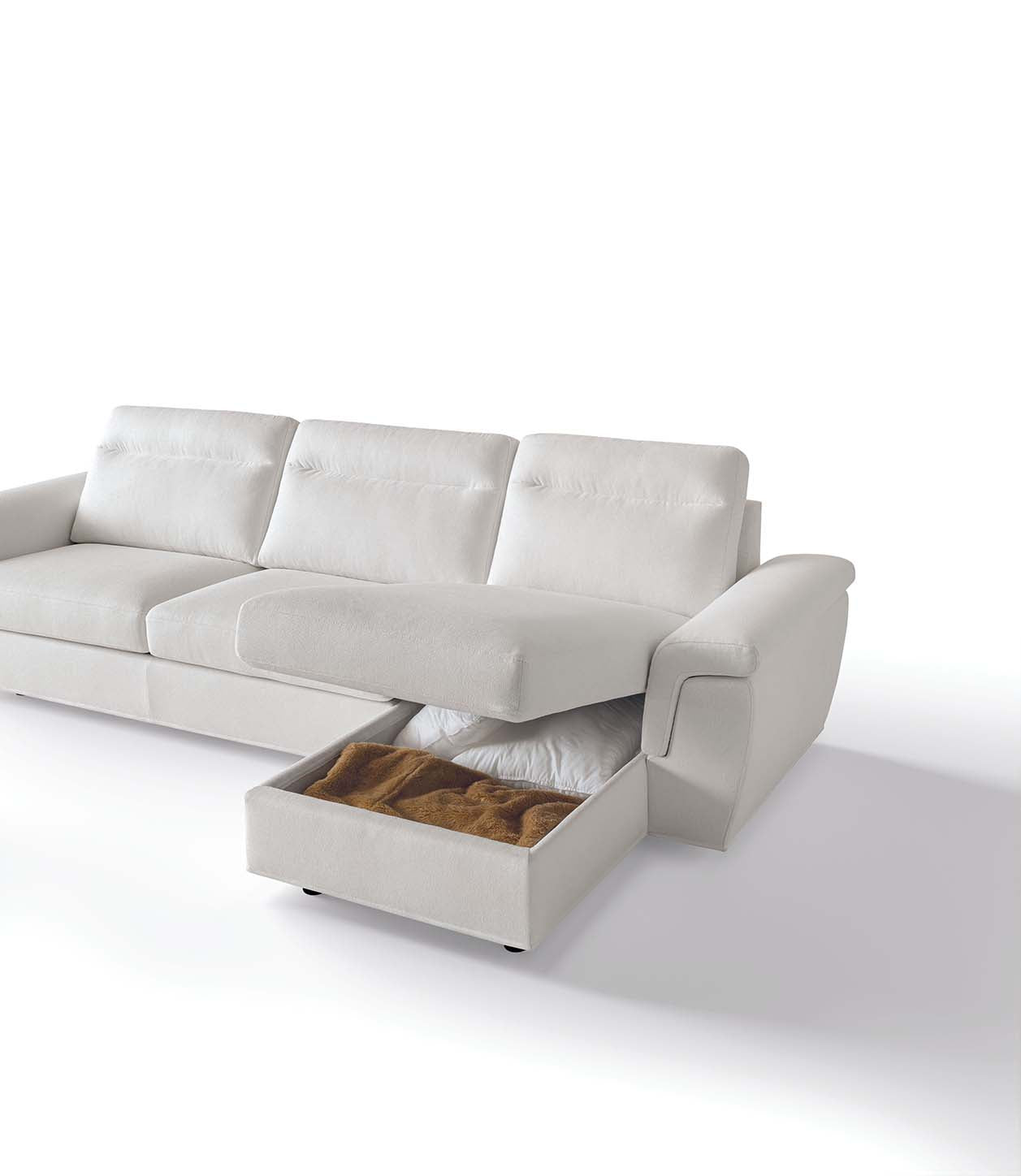 Canape KALLIMA,material CARACAS 003,parte fixa cu 3 locuri si sezlong fix