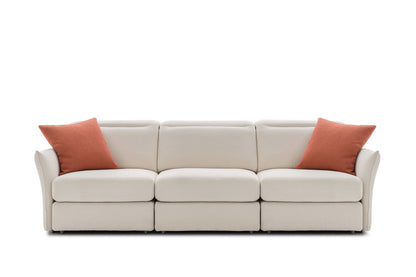 Canapea SWAN, material categoria CARDIFF 003 parte cu 3 sezuturi fixe,  coltul si partea cu 3 sezuturi  fixe