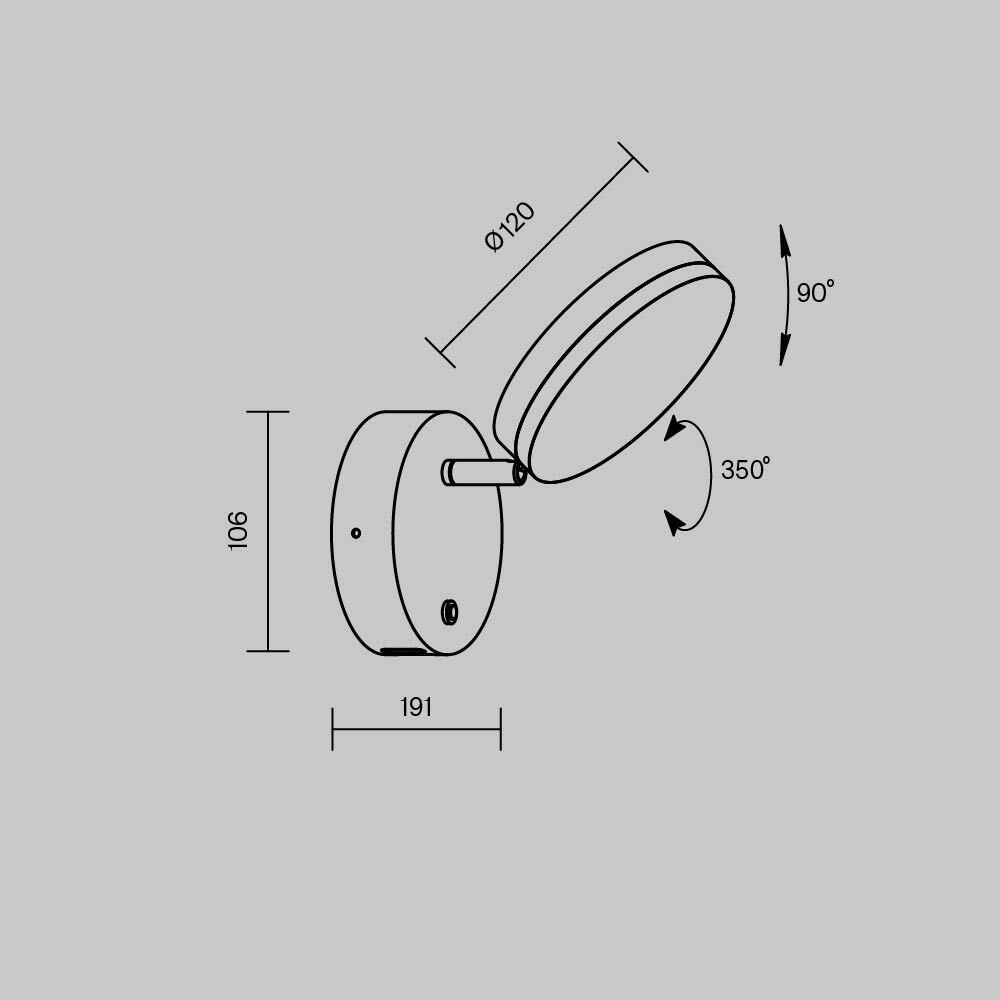 Aplica de perete Maytoni Fad ,MOD070WL-L8B3K