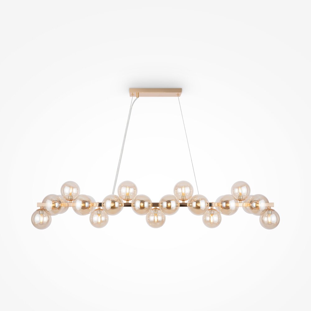 Lustra Maytoni Dallas, alama, sticla gold, 25XG9, L.123 cm, MOD547PL-25G