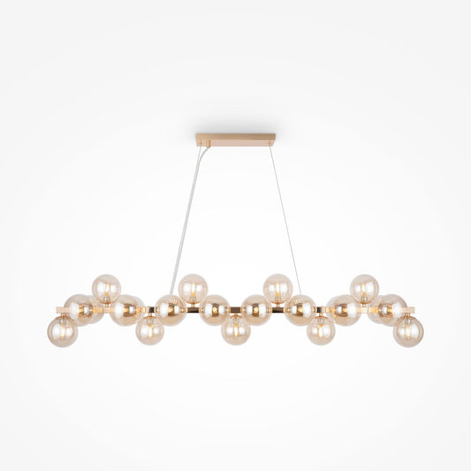 Lustra Maytoni Dallas, alama, sticla gold, 25XG9, L.123 cm, MOD547PL-25G