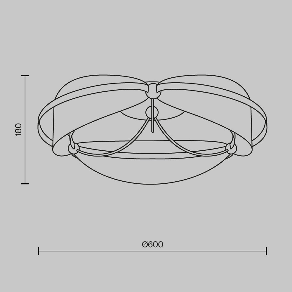 Plafoniera Maytoni Breeze alama gold D.60 cm, MOD281CL-L45BS3K