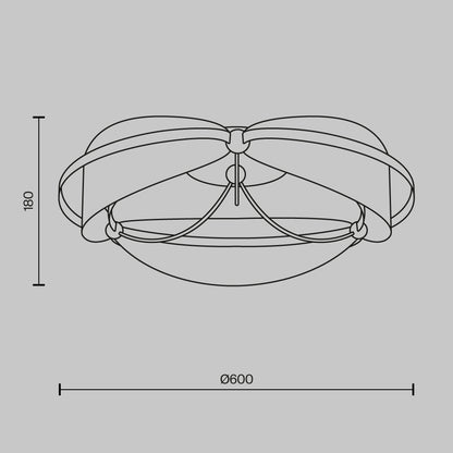 Plafoniera Maytoni Breeze alama gold D.60 cm, MOD281CL-L45BS3K