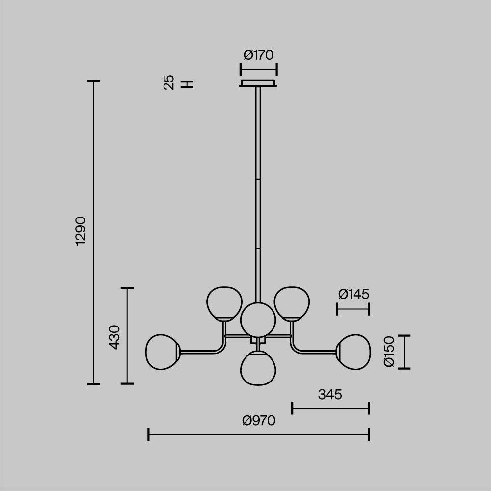Pendul Maytoni  Erich Brass,MOD221-PL-08-G
