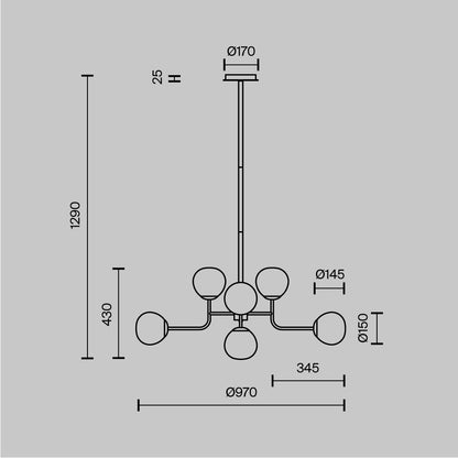 Pendul Maytoni  Erich Brass,MOD221-PL-08-G
