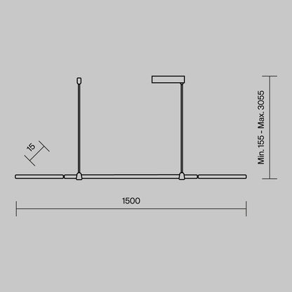 Pendul Maytoni Halo ,MOD005PL-L48BK