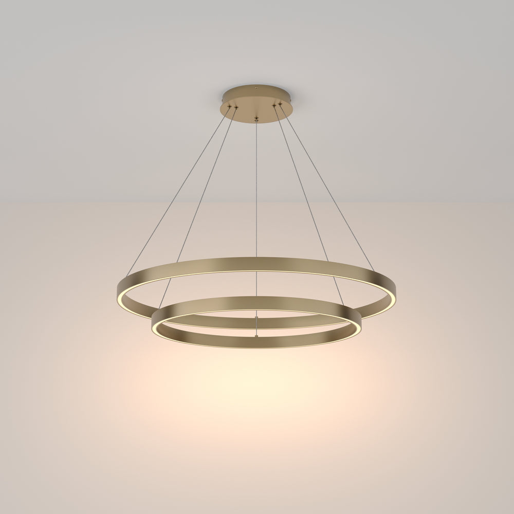 Lustra Maytoni Rim,LED ,2 cercuri,gold, MOD058PL-L74BS3K